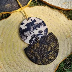 Black and White Cheetah Print Signature Necklace