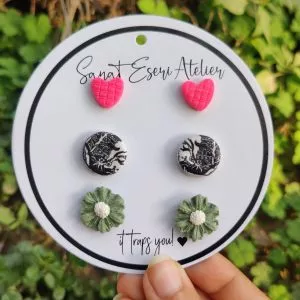 Stud Pack of Three (Multiple Styles)