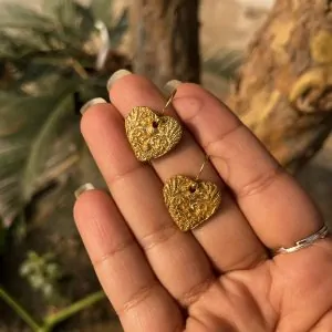 mini heart golden